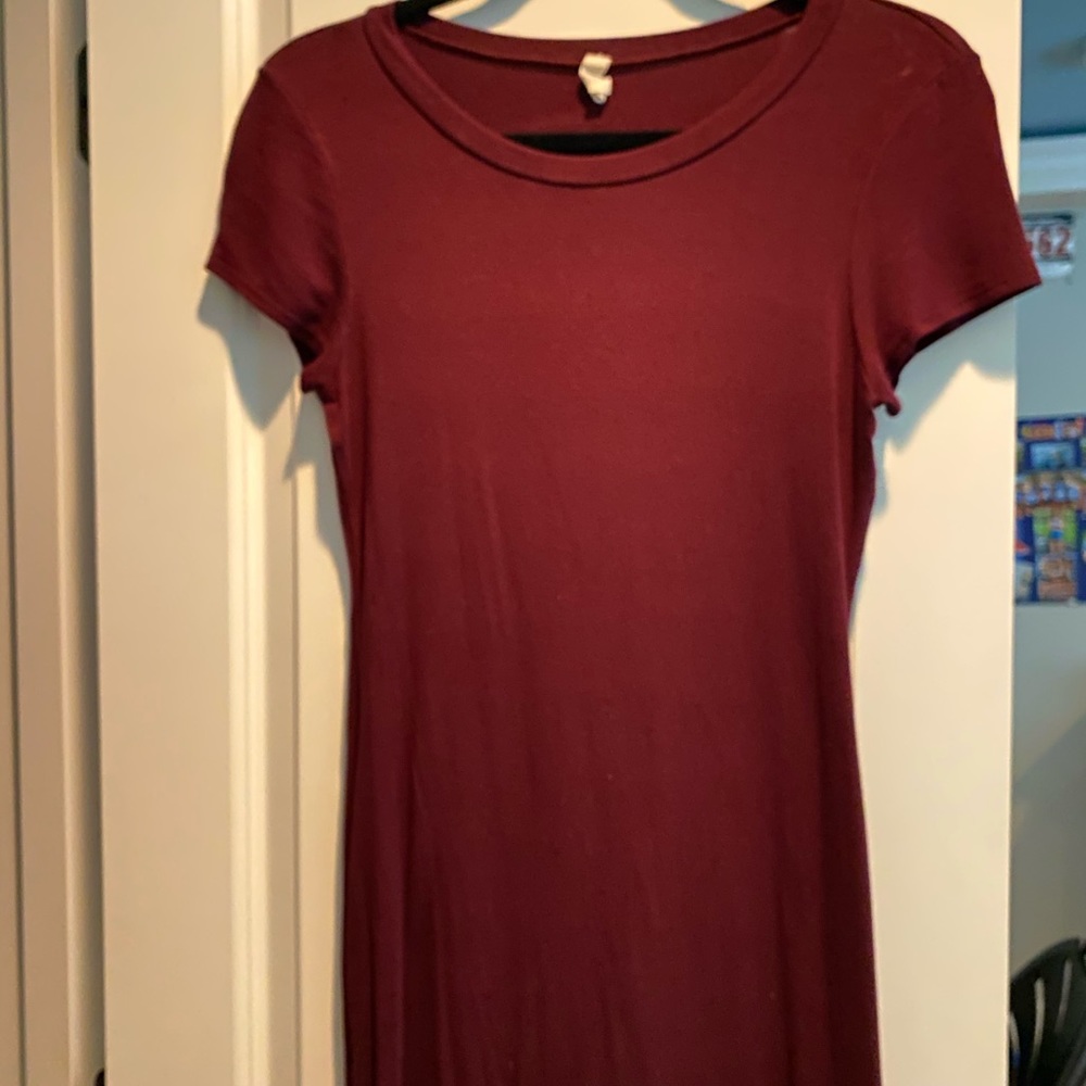 Maroon bodycon dress
